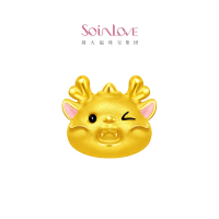 周大福SOINLOVE萌宠小金龙足金小奶龙吊坠黄金转运珠VR1230 VR1230