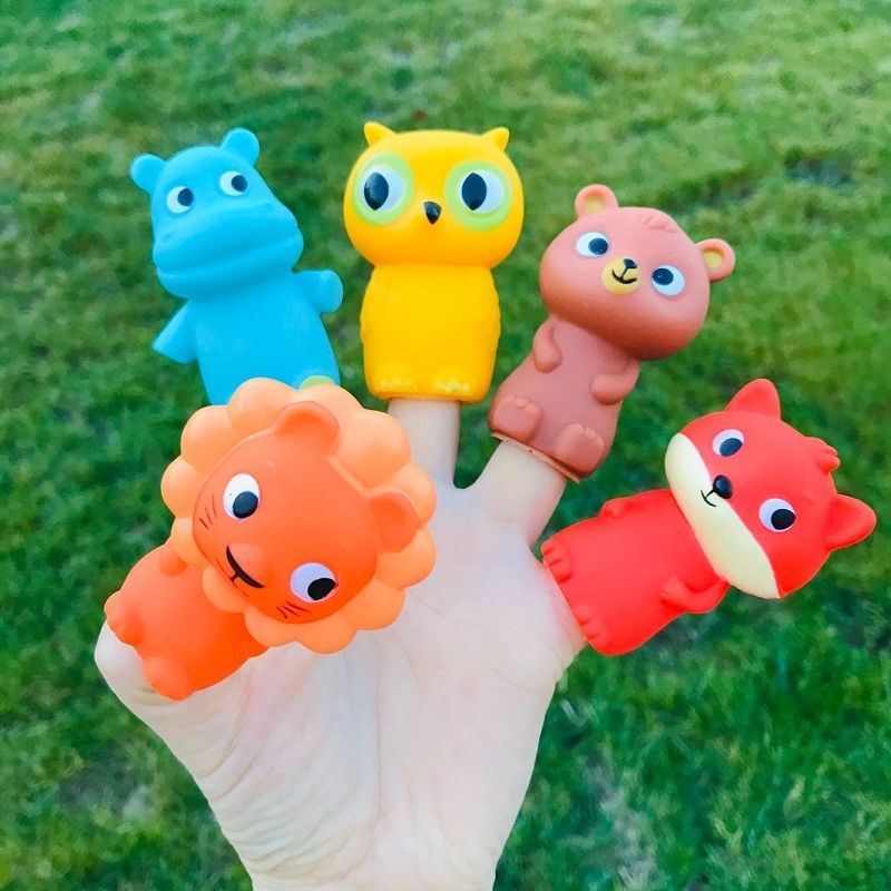 玩具仿真动物恐龙动物人偶手套早教益智互动男女益智 猫头鹰款手指偶