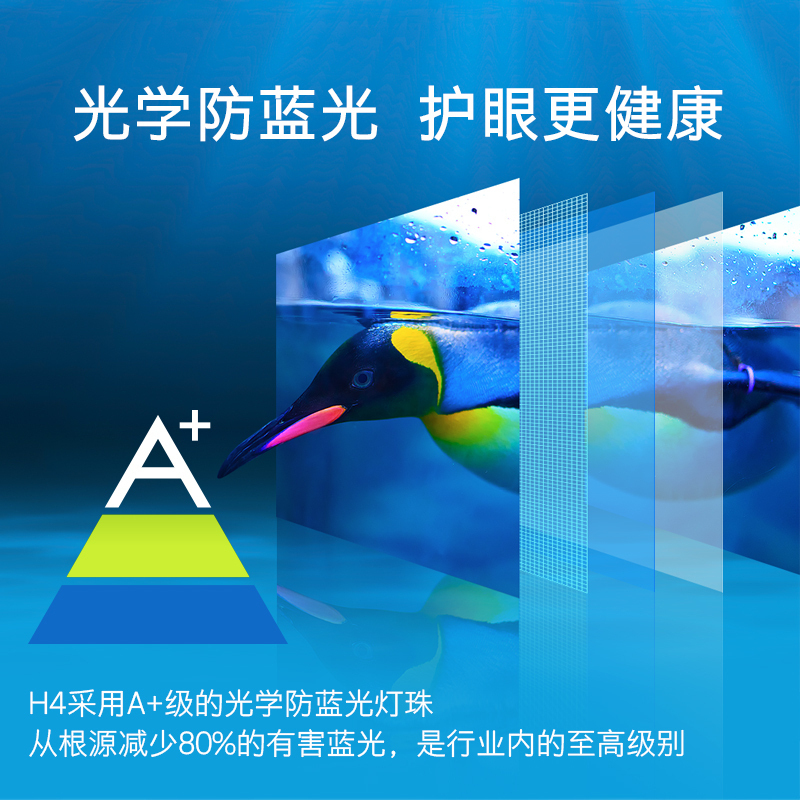创维电视 55英寸 4K超高清HDR 防蓝光护眼 全面屏 AI人工智能语音 蓝牙遥控平板液晶电视55H4