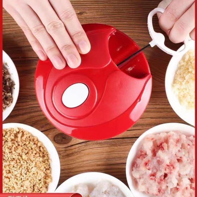 蓝色蒜泥神器家用拉蒜神器手动捣蒜搅绞菜小辣椒蒜蓉机压蒜迷你蒜泥器