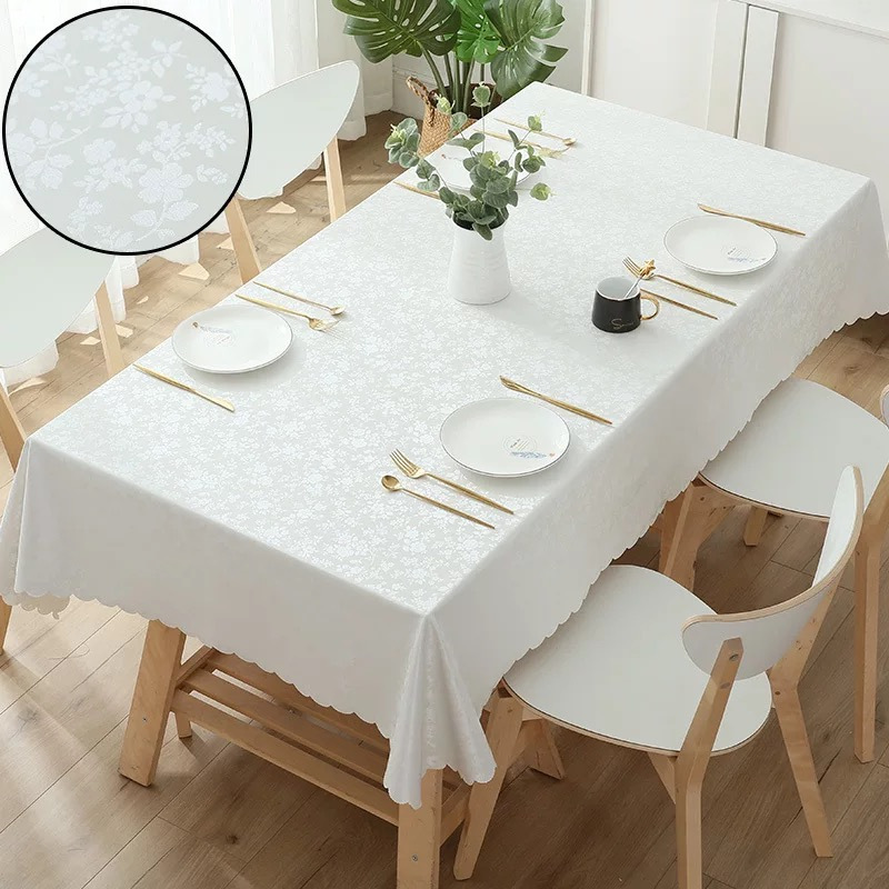 防水防油桌布 餐桌桌布 (适用餐桌尺寸140*70cm) 桌布120*170cm高清大图