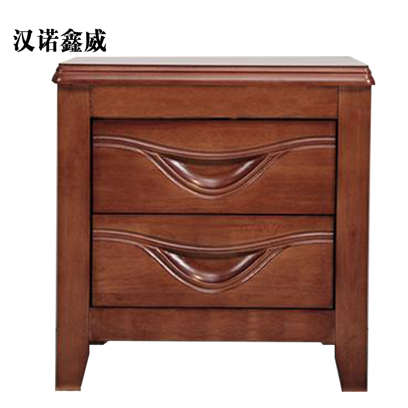汉诺鑫威床头柜简约现代卧室床边储物柜升级款胡桃色50*41*50cm高清大图