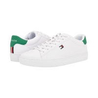 TOMMY HILFIGER休闲百搭板鞋男鞋舒适内存泡沫缓震系带运动鞋 White/Green 41.5