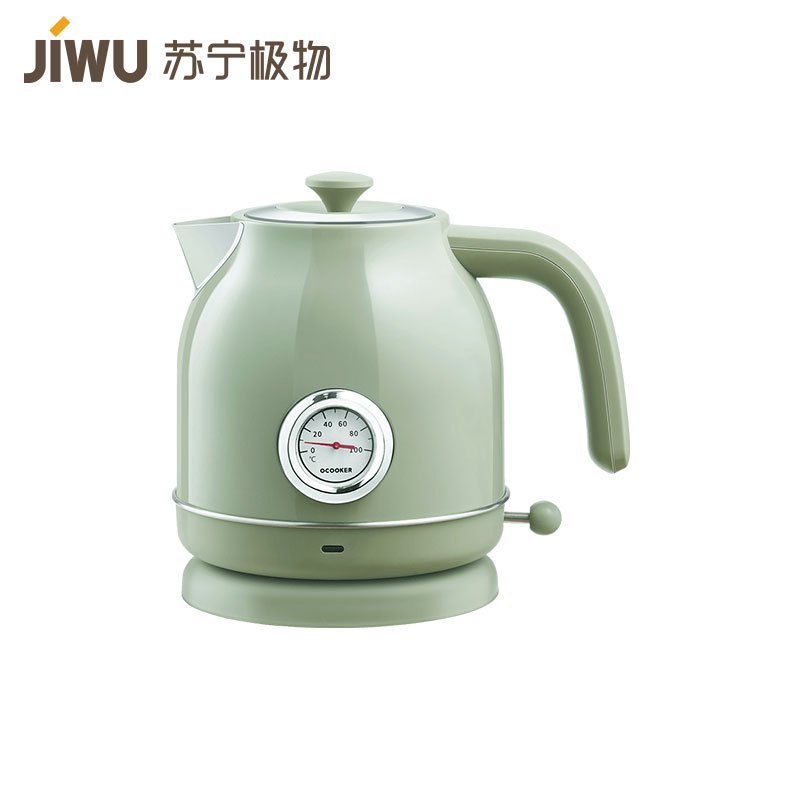 苏宁极物 圈厨复古电热水壶自动断电家用复古烧水壶（复古绿）