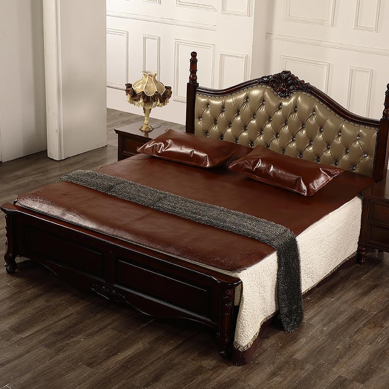 美帮汇[加特厚]皮凉席子1.5米1.8m床头层三件套软席硬席高清大图