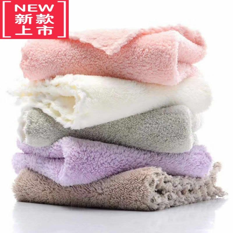 可莉允法兰绒洗脸毛巾 珊瑚绒厚毛巾儿童毛巾擦手巾洗脸巾浴巾小方巾图片