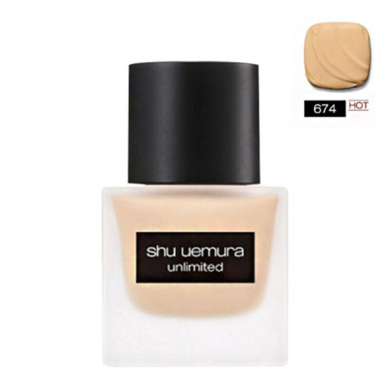 植村秀(SHUUEMURA)新品小方瓶羽纱持妆粉底液35ML