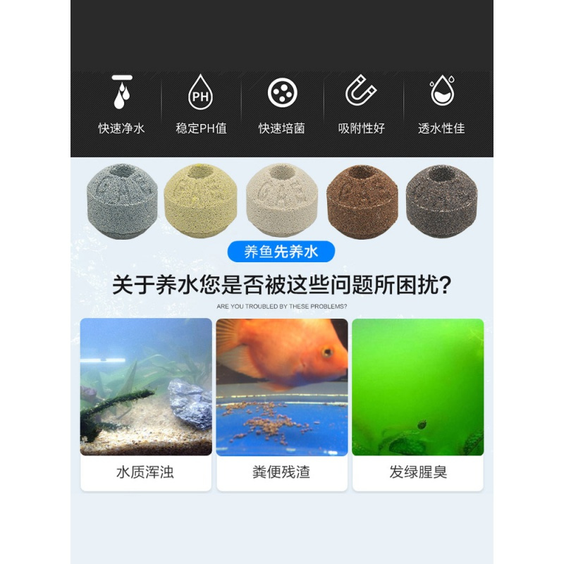 台湾鱼缸过滤材料NO1水族滤材网袋硝化细菌屋奈米球套装高清大图