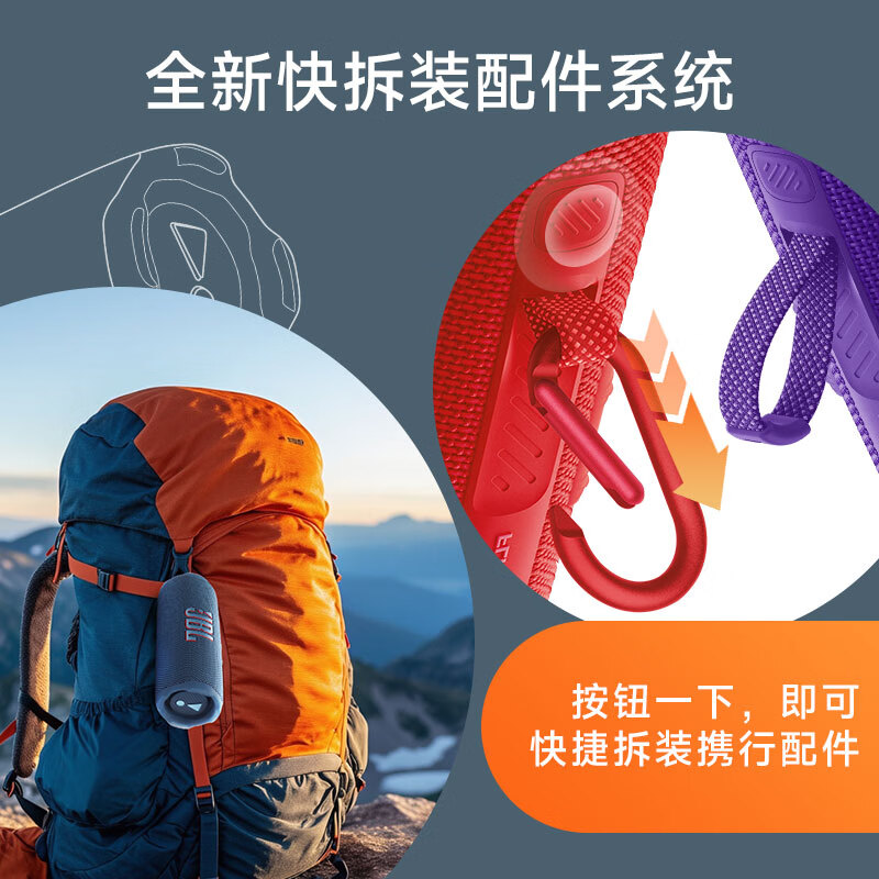 JBL FLIP7 音乐万花筒七代 便携式蓝牙音箱 庆典红高清大图