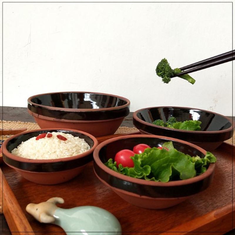 2两10只碗扣肉碗粗陶蒸菜碗仿古米饭碗蒸肉碗小碗菜专用碗紫砂蒸碗土