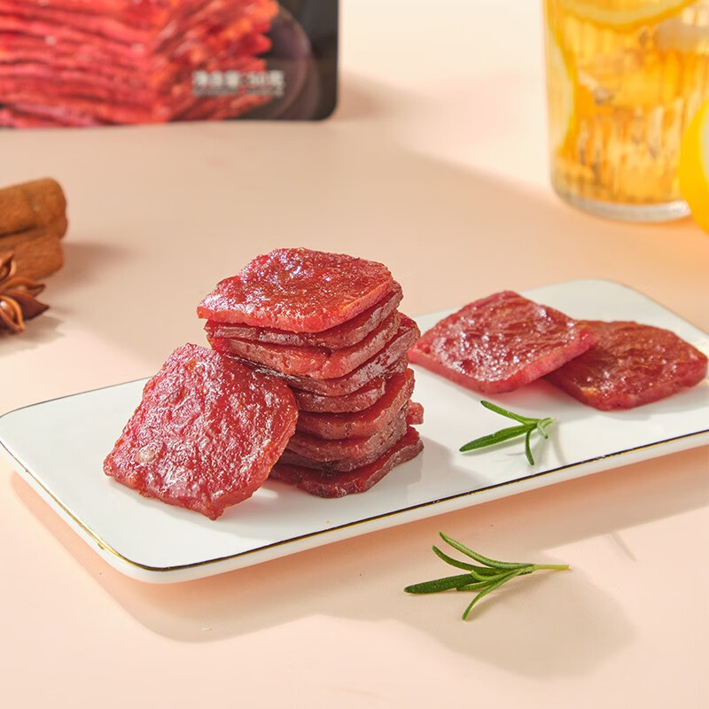 来伊份小傻居猪肉脯50g*7 休闲零食 健康小吃