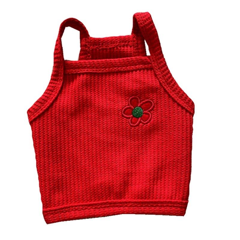 小黄鸭衣服宠物猫咪泰迪比熊小型犬狗狗韩版新款吊带短款背心通用 黄色手工测量误差1-3cm左右 偏宽 XS胸围30长13c图片