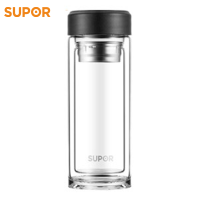 苏泊尔(SUPOR)耐热玻璃杯·悦系列·珊瑚粉 KC28CV10