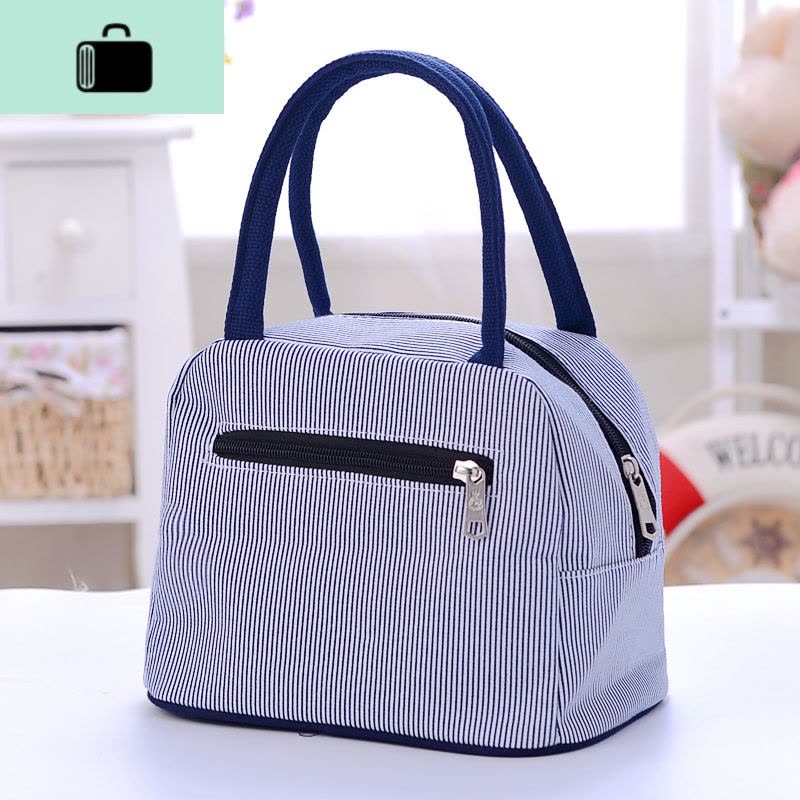 饭盒包帆布手提包小熊便当包学生饭盒袋午餐带饭包妈咪包妈妈女包NEW LAKE图片