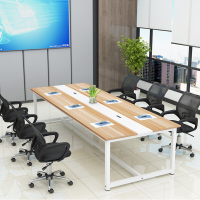 绵冠会议桌简易钢架桌员工桌长条桌 会议桌2400*1200*750