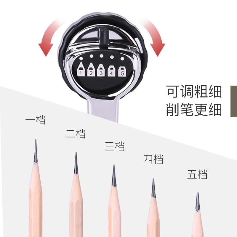 三木(SUNWOOD)5191蓝金属卷笔刀手摇削笔器转笔刀小学生用削笔刀手动儿童削铅笔机铅笔刀钻笔刀多功能素描刨笔机
