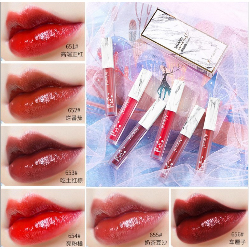 艾尔维雅大理石哑光唇釉雾面丝绒持久保湿染唇液唇蜜唇彩口红女