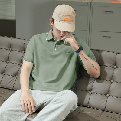 唐狮 男polo衫短袖翻领撞色绣花短袖Polo男士polo衫短袖