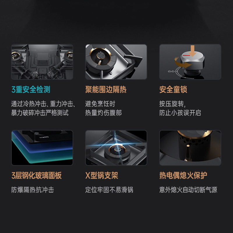[变频款]华帝(vatti)三腔·创世S7+89B烟灶套餐24m³大吸力欧式天然气抽油烟机四驱全翼5.2kW大火燃气灶具