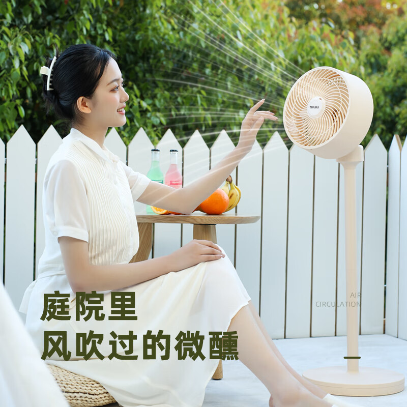 西佑Siuu 空气循环扇/电风扇/落地扇/台立扇/家用四季扇/摇头扇/可拆卸风扇香薰驱蚊遥控换气扇F6W高清大图