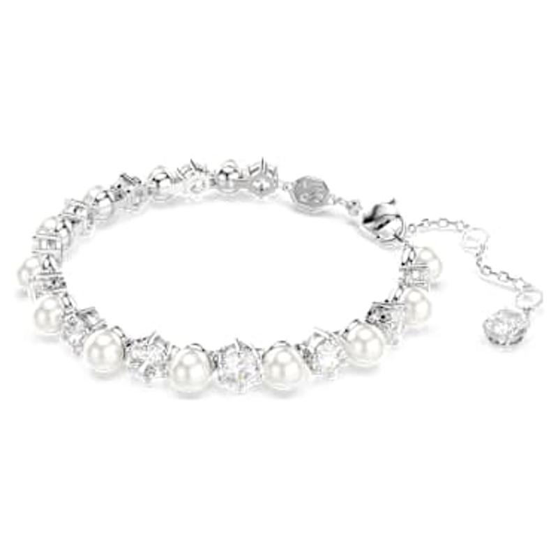 优雅女款珍珠手链经典设计镶嵌锆石华丽气质尽显高清大图