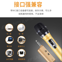山水 M16无线话筒家用麦克风蓝牙唱歌电脑电视k歌U段Ktv专用调频户外卡拉OK一拖二会议婚庆通用无线麦克风