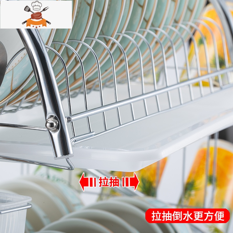 厨房置物架碗架碗碟架晾放碗架洗碗池沥水架餐具架盘子碗筷收纳盒 敬平 升级2字绿盘挂杯款高清大图
