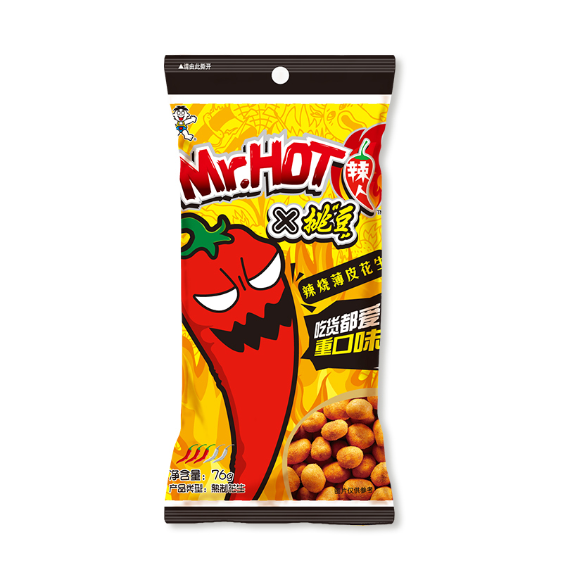 旺旺 Mr.HOT辣人辣烧薄皮花生76g