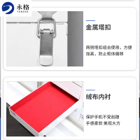 永格智能指纹密码抽屉式手机柜存放柜壁挂带锁员工寄存柜会议室保密柜32格人脸识别