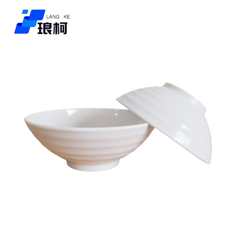 琅柯 密胺面碗 小螺纹汤粉碗 8英寸高清大图