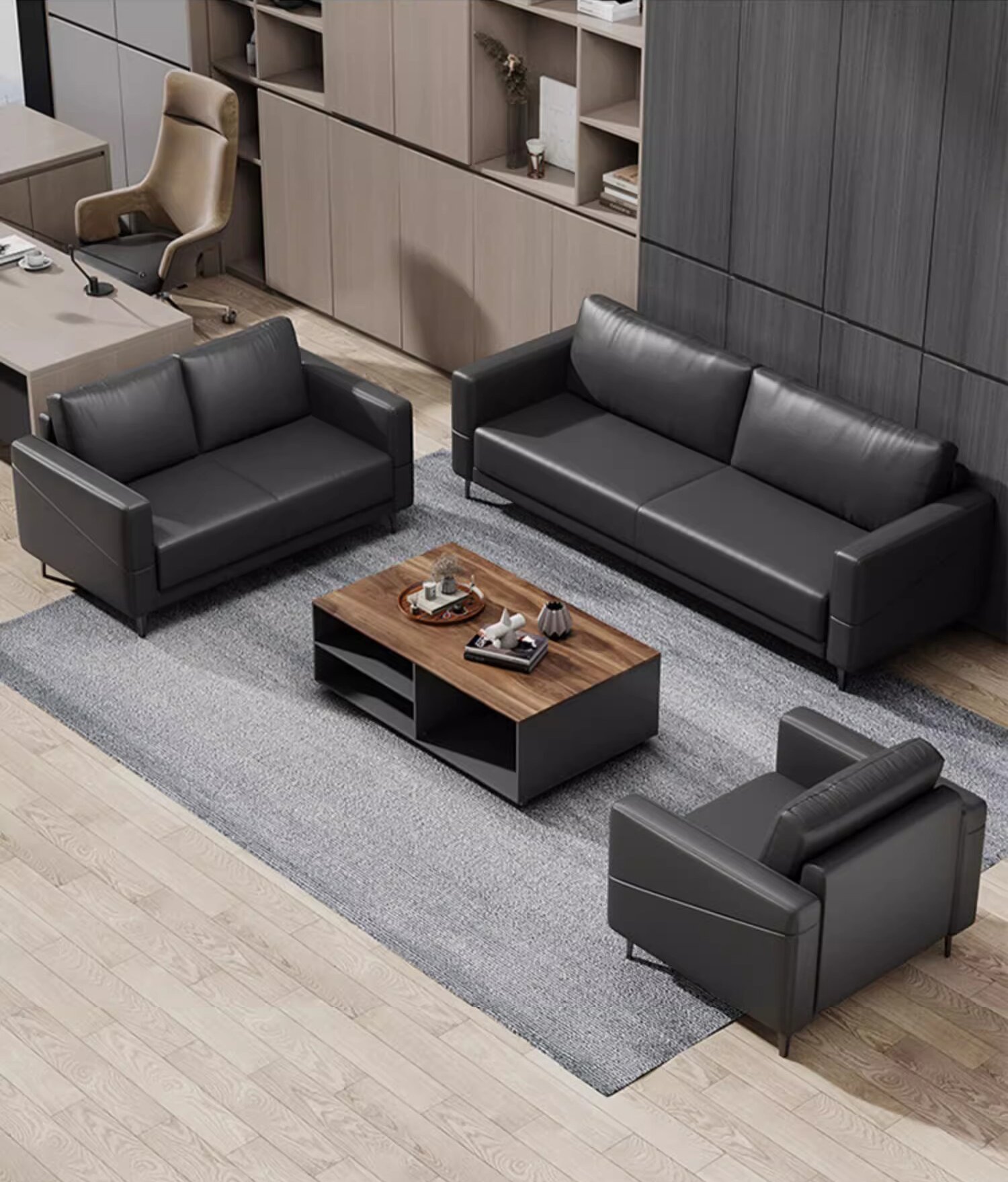 景福达办公沙发200*80*80cm(3+1)套高清大图