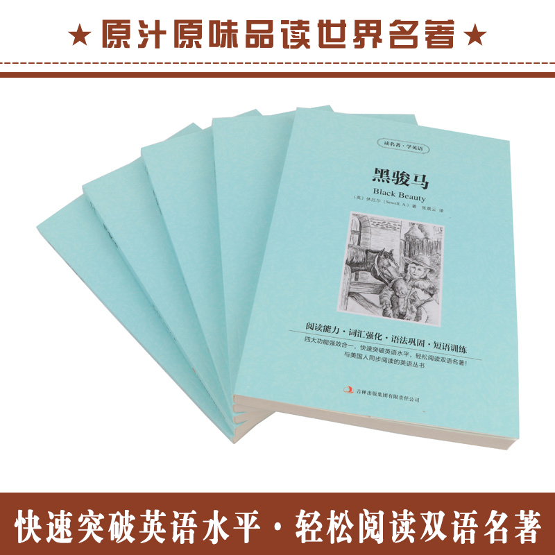 黑骏马 中英文对照版双语版 英汉对照中英文双语版经典世界名著 外国文学长篇小说英文版原版原著英语读物初高中生课外阅读书籍