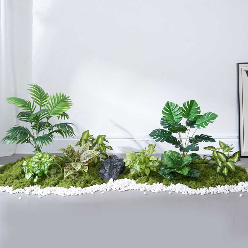 环孤 仿真绿植装饰植物 长60x宽40x高70cm BY60-4高清大图