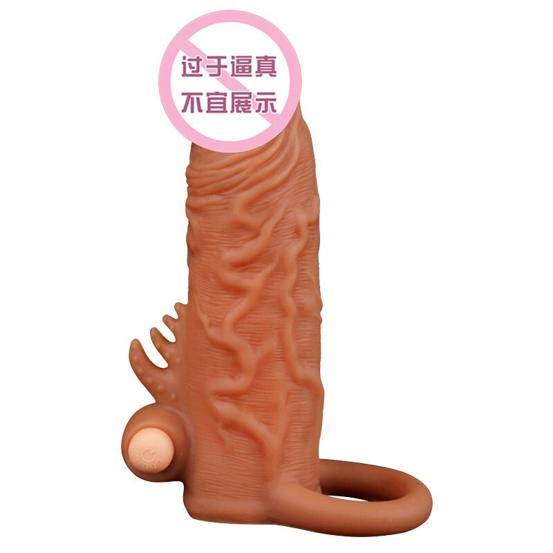 云曼(Yunman) 狼牙套男用成人加长加粗锁精环液态柔软逼真仿 H款震动背刺长15cm赠长3.5赠粗1内径3cm高清大图