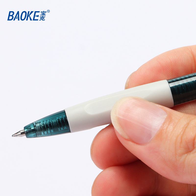 宝克(BAOKE)PC5068 0.5mm按动中性笔 医生处方笔办公签字笔 蓝黑色 24支/盒 1盒