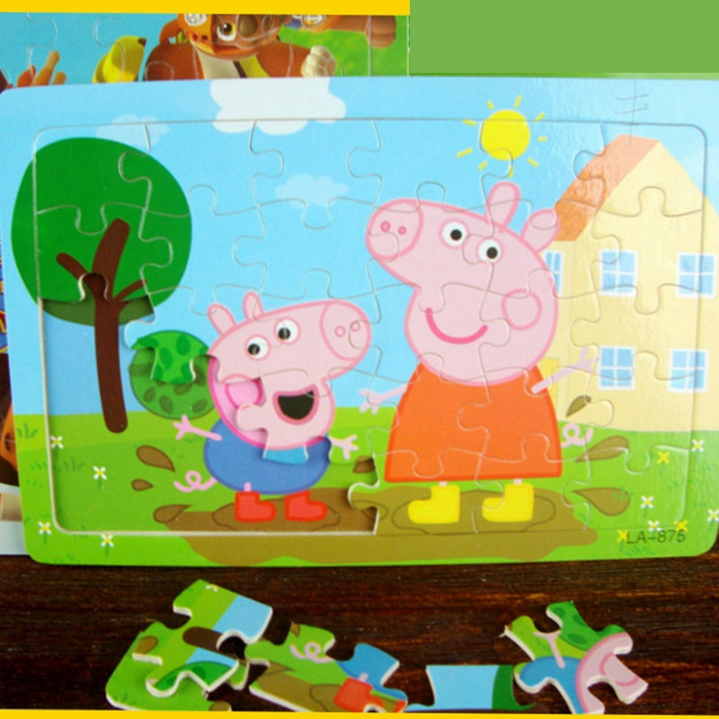 木质30片拼图早教益智儿童拼板男女孩幼儿园节日礼物木头积木玩具1张