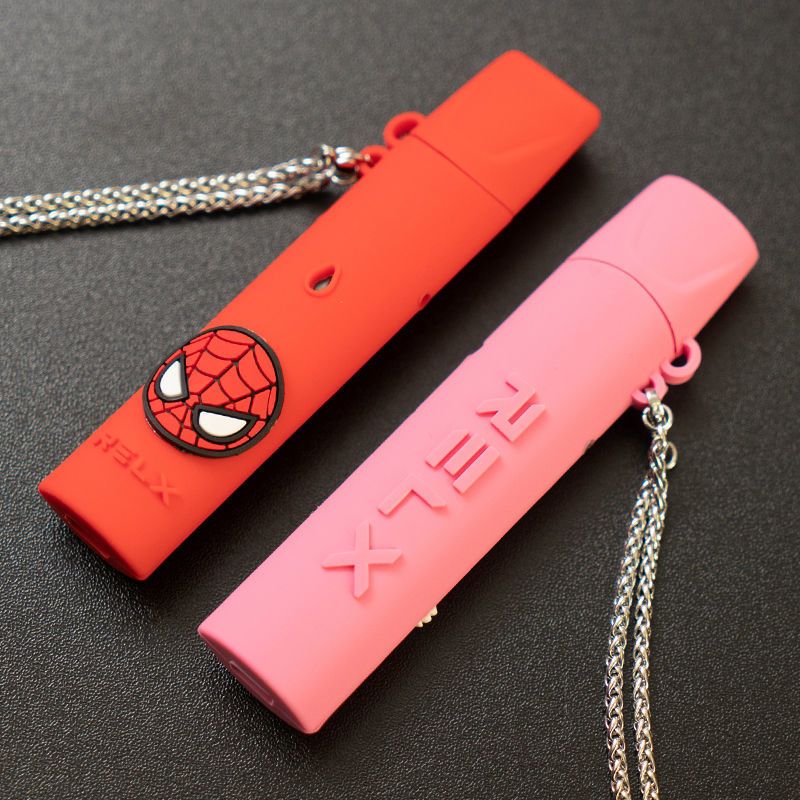 锐刻relx一代保护套悦克硅胶套送金属龙骨链挂绳锐克1代保护壳一代