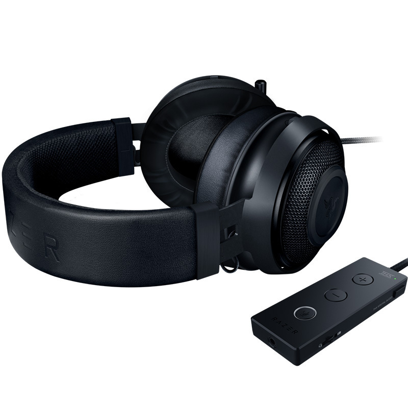 雷蛇(Razer) 北海巨妖竞技版头戴式游戏耳机 7.1声道游戏耳机 (带线控游戏耳麦 游戏耳麦 7.1声道耳机) 吃鸡