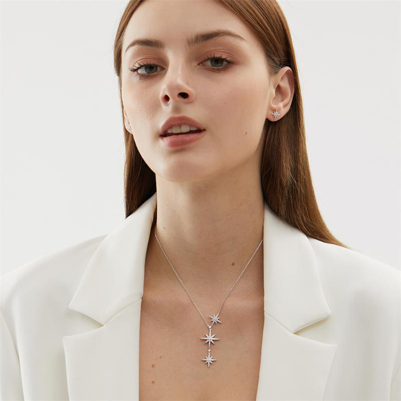 apmmonaco六芒星项链女小众高级轻奢锁骨链生日情人节ac3350ox