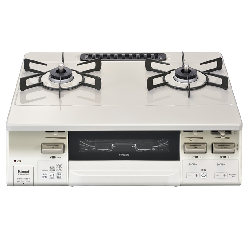 日本原装进口林内燃气灶LAKUCIE fine标准版台式两眼灶煤气炉烤箱配烤盘天然气23款RT66WH7RGA-CWR