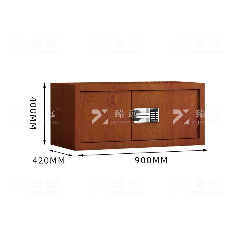 臻远 ZYJJ-80066 保密柜 顶柜红木纹智能密码锁 长900*宽420*高400mm 单位:1台