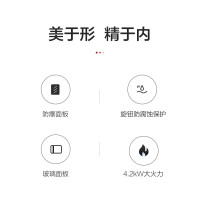 格力(GREE)燃气灶 JZT-QSX61B 液化气/天然气 台嵌两用猛火双眼灶/大火力灶具/可调节底座天然气(12T)