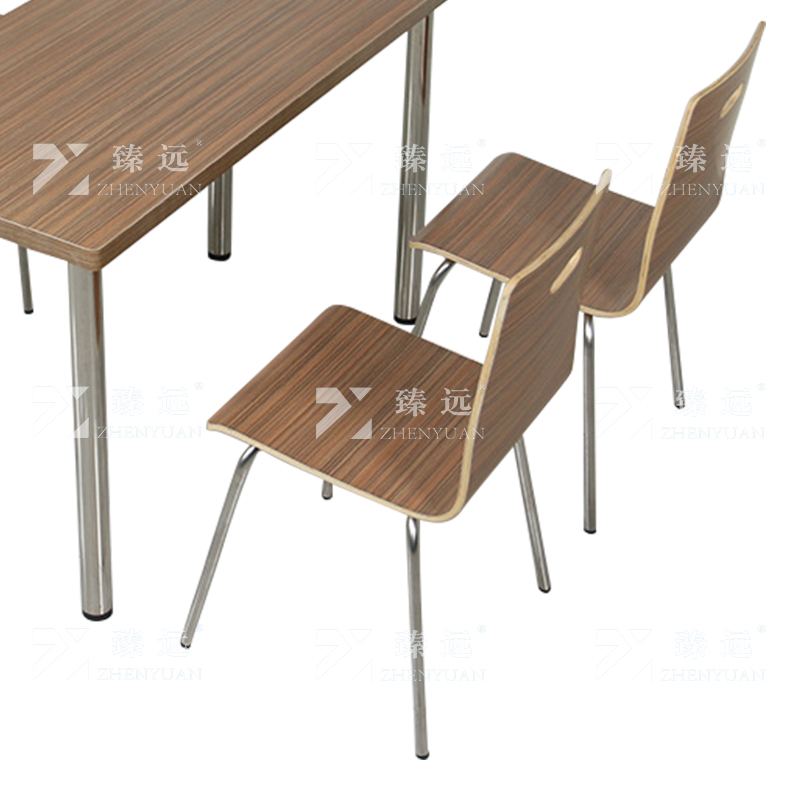 臻远 ZY4040836 餐桌椅组合学校食堂桌椅一桌四椅高清大图