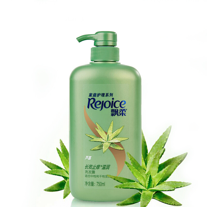 飘柔家庭护理芦荟长效止痒滋润洗发水洗发露750ml