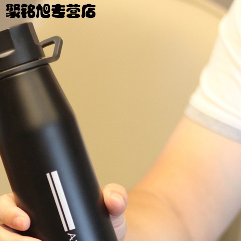 潮人运动保温杯男女大容量户外不锈钢水壶便携车载随手茶杯子喝水杯家用水杯大容量水杯喝水学生水杯