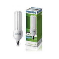 飞利浦(Philips) 35W E27 4U节能灯泡 6500K白光 6只 (单位:件)