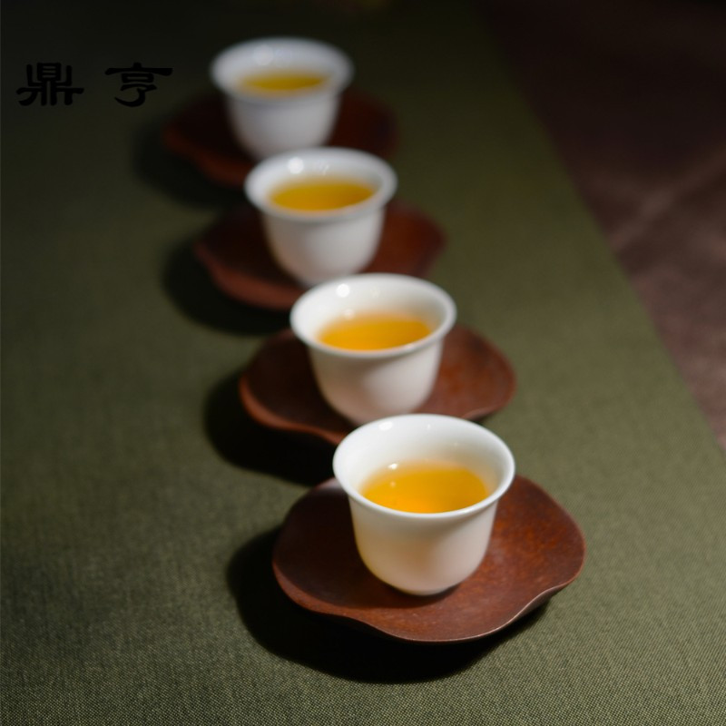 鼎亨景德镇杯托茶托功夫茶具杯子杯垫茶道配件茶杯底座陶瓷茶碟茶