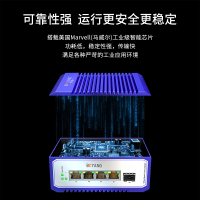 博扬 工业级交换机 一光四电千兆光纤收发器SFP 宽温宽压 导轨式以太网交换机 含电源不含模块 BY-ISUG1041