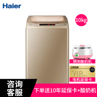 Haier/海尔 B10018BF31 全自动波轮洗衣机10公斤变频家用大容量智能洗衣机下排水筒自洁幂动力防缠绕脱水甩干