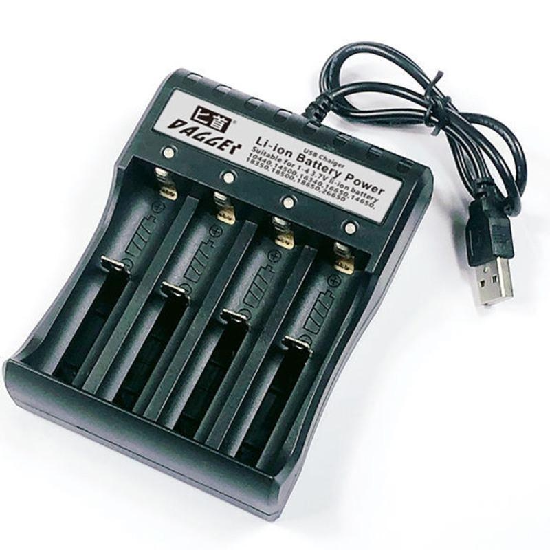 18650单槽充电器usb充电器不配电池18650锂电池大容量37v强光手电筒